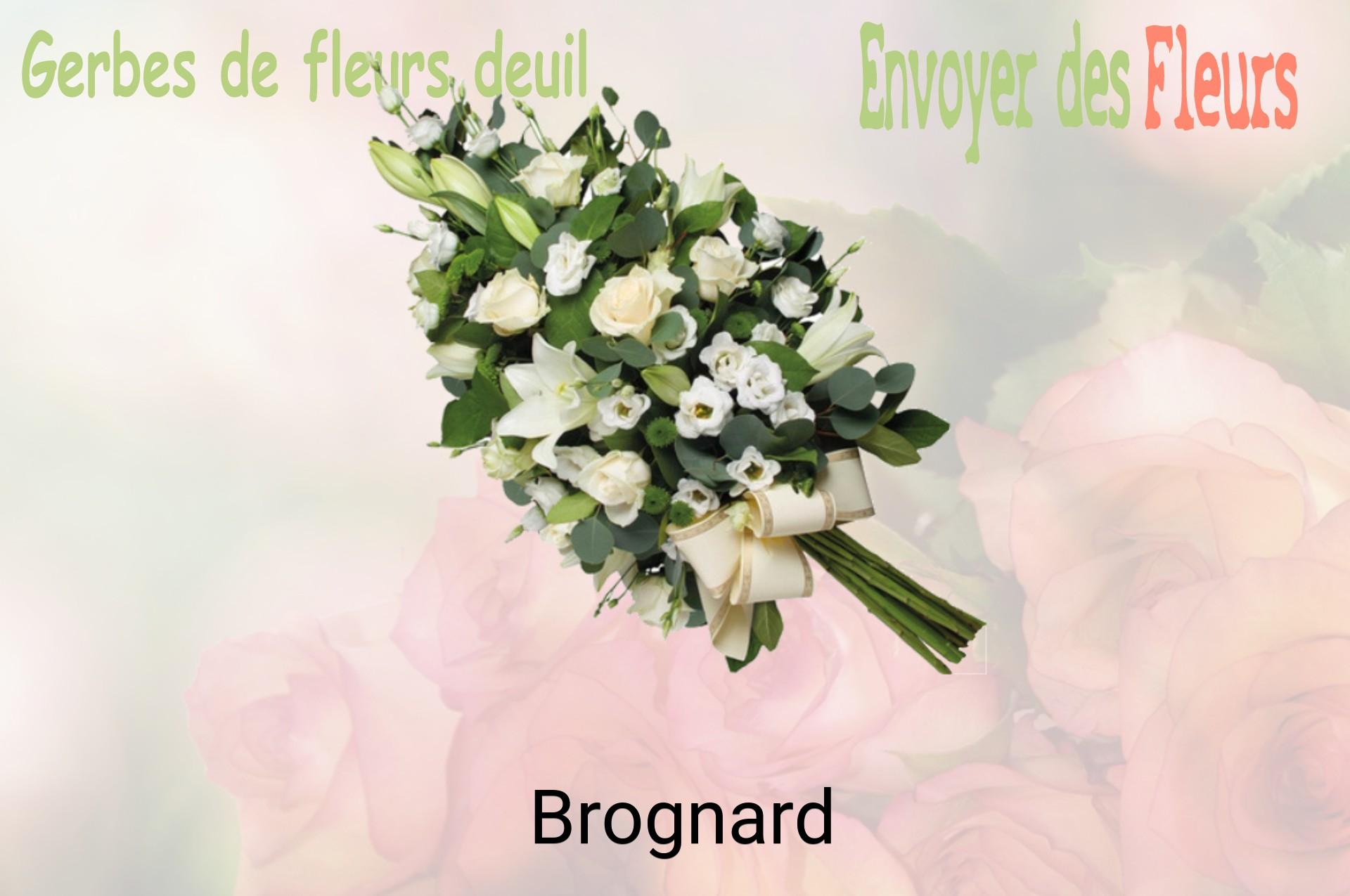 Gerbe de fleurs de deuil livrée à Brognard